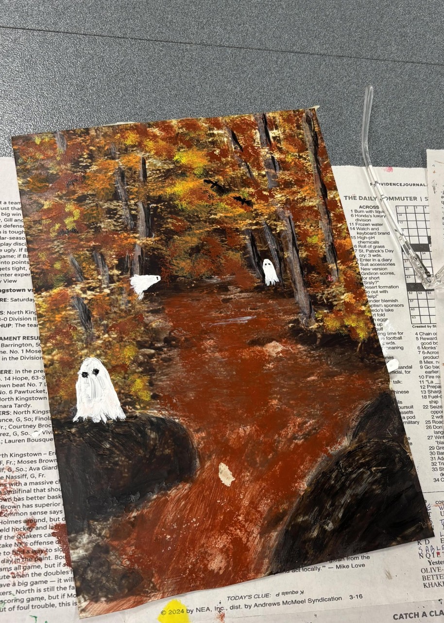 Exeter Public Library Ghost Painting Event artwork from Exeter Public Library event